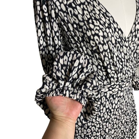 IRO Zanaka Leopard-Print Jersey Maxi Wrap Dress size 36/Small - Picture 8 of 16